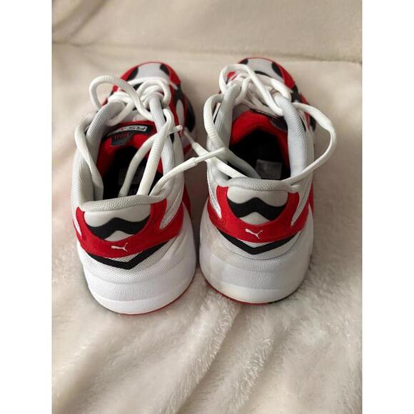 PUMA RS-X BOYS SIZE 7C SNEAKERS MESH WHITE RED BLACK - Picture 3 of 6